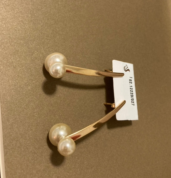 Aritos con perla baño de 18k