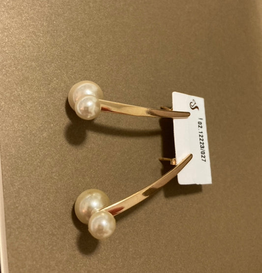 Aritos con perla baño de 18k